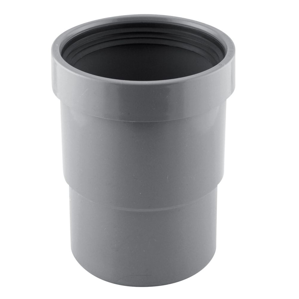 Manchon de dilatation PVC mâle/femelle 100mm à coller gris Fitt