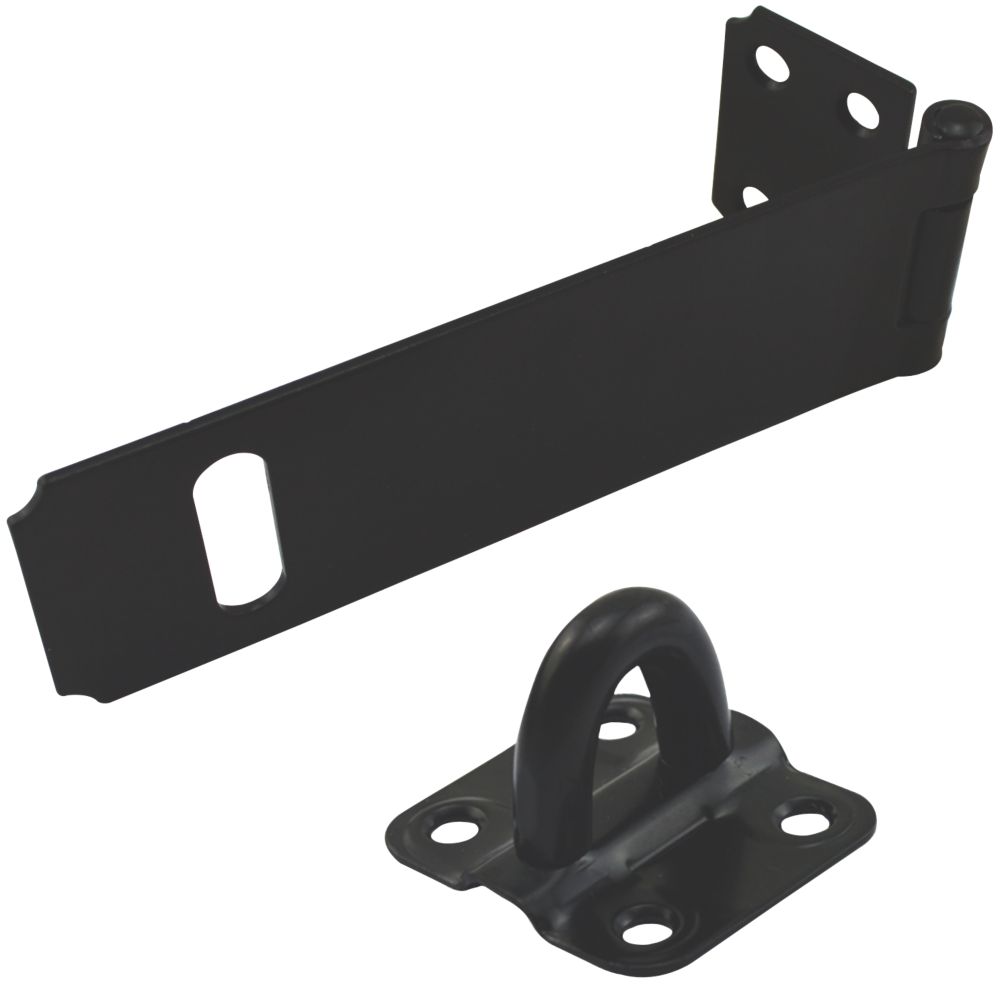 Moraillon et loquet Smith & Locke noirs 90mm