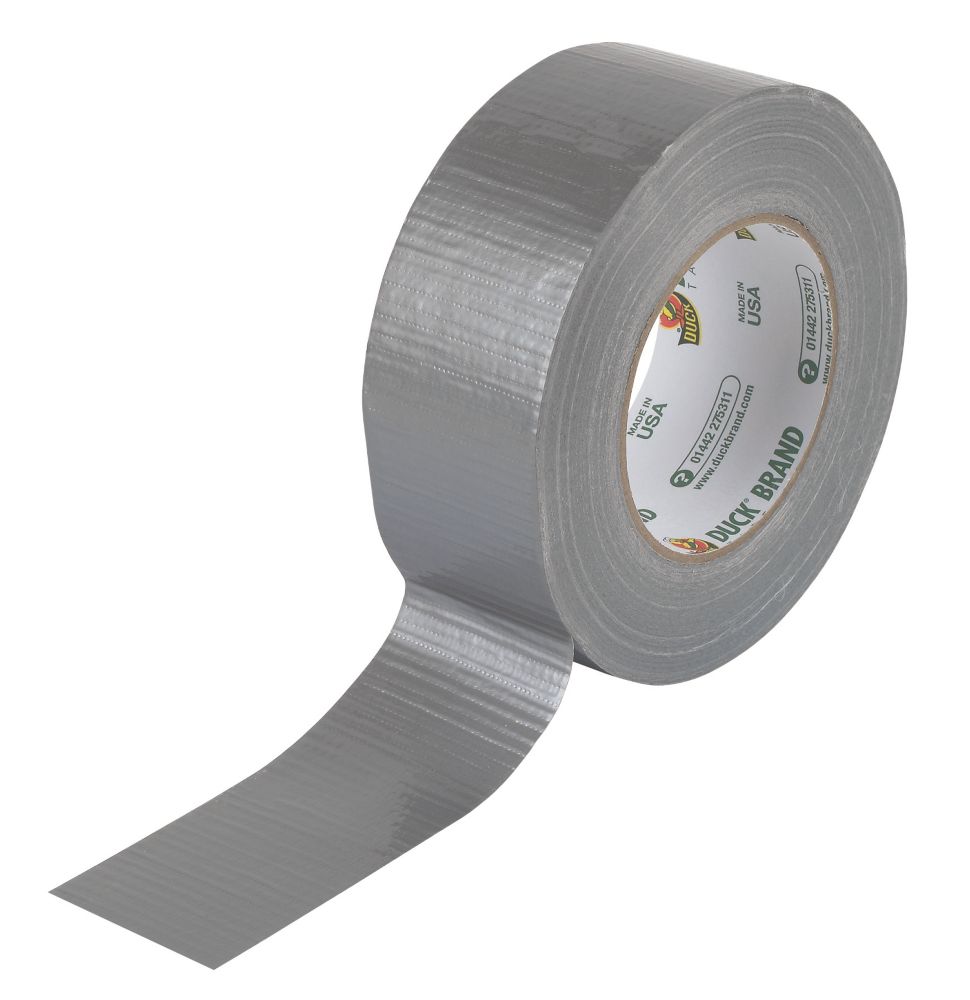Ruban adhésif toilé maille 50 Duck Original argent 50m x 50mm