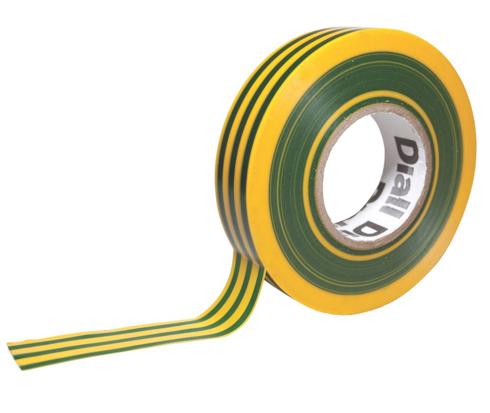 Ruban isolant 510 Diall vert/jaune 33m x 19mm