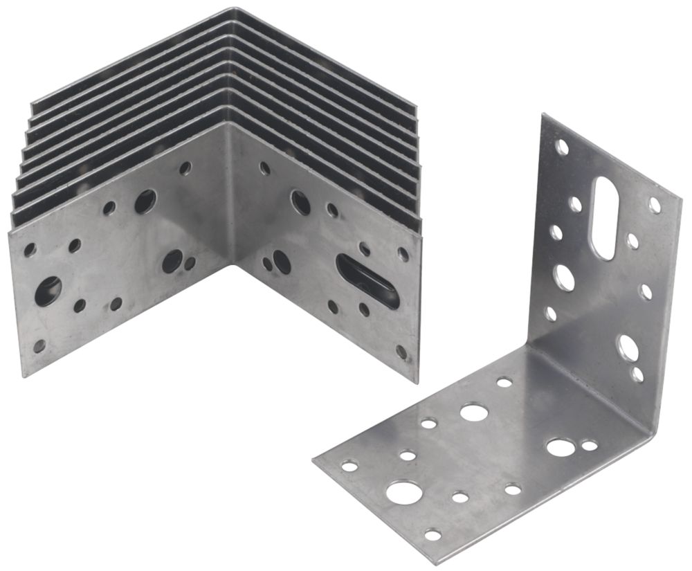 Lot de 10 équerres renforcées Sabrefix inoxydables 60 x 90mm