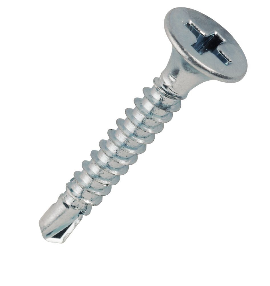 1 000 vis pour cloison sèche non assemblées zinguées brillantes Easydrive, filetage fin, tête évasée, 3,5 x 25mm