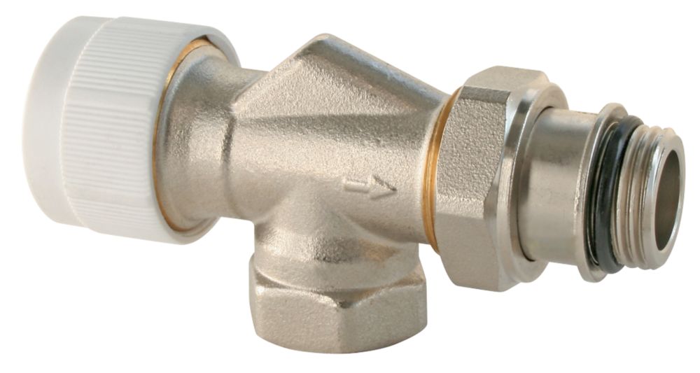 Robinet de radiateur thermostatique coudé et droit Somatherm 1/2" x 1/2"