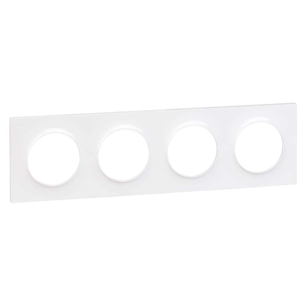 Plaque de finition 4 postes Odace Styl Blanc Schneider