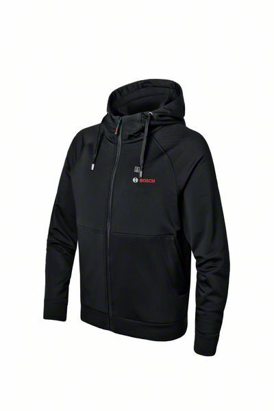 Veste de travail à capuche chauffante noire Bosch 12V, taille L