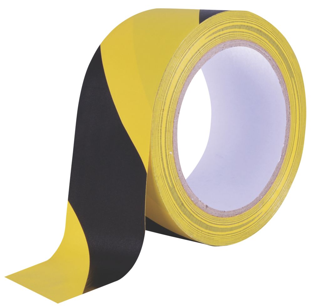Ruban de signalisation Diall noir / jaune 33m x 50mm