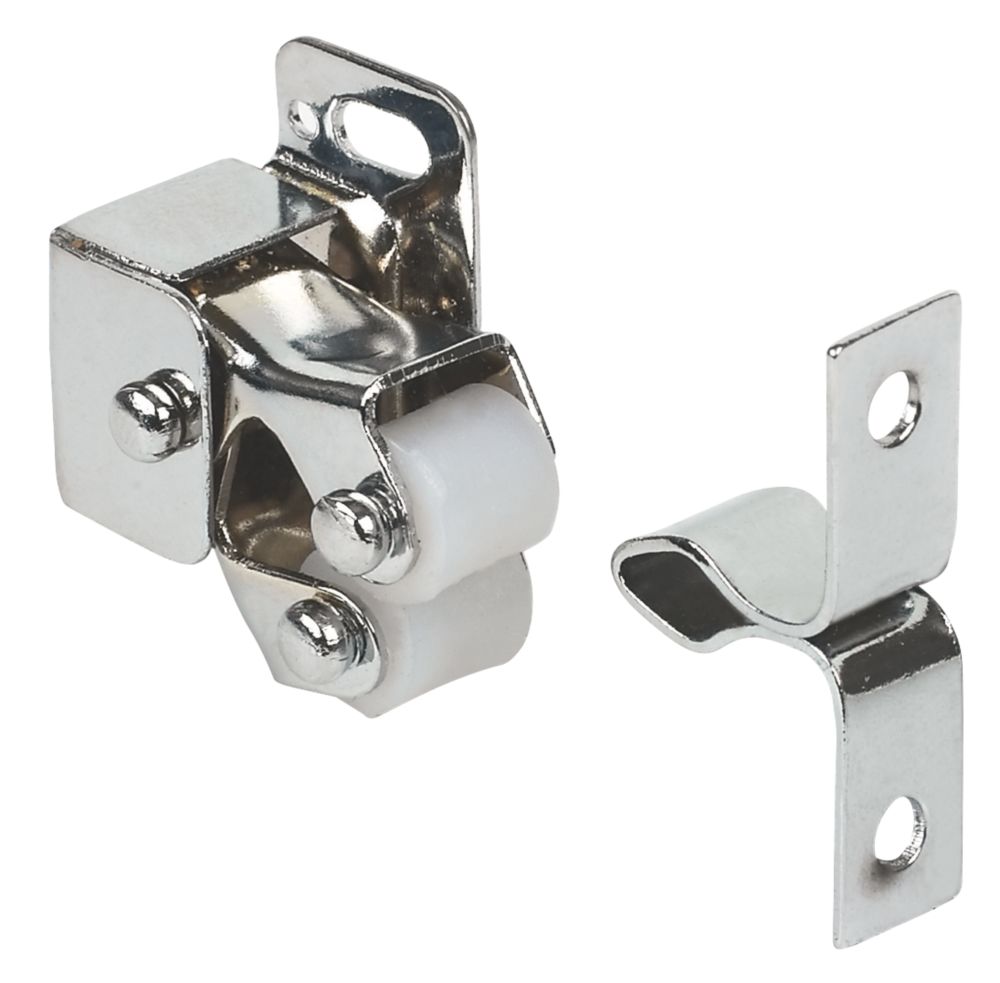 Lot de 10 loqueteaux de meuble à rouleaux zingués 32 x 25mm