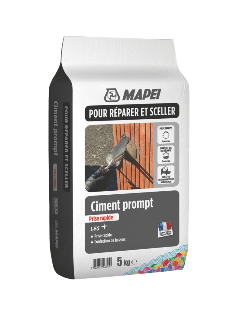 Ciment prompt 5kg mortier gris 5kg Mapei MAPEI