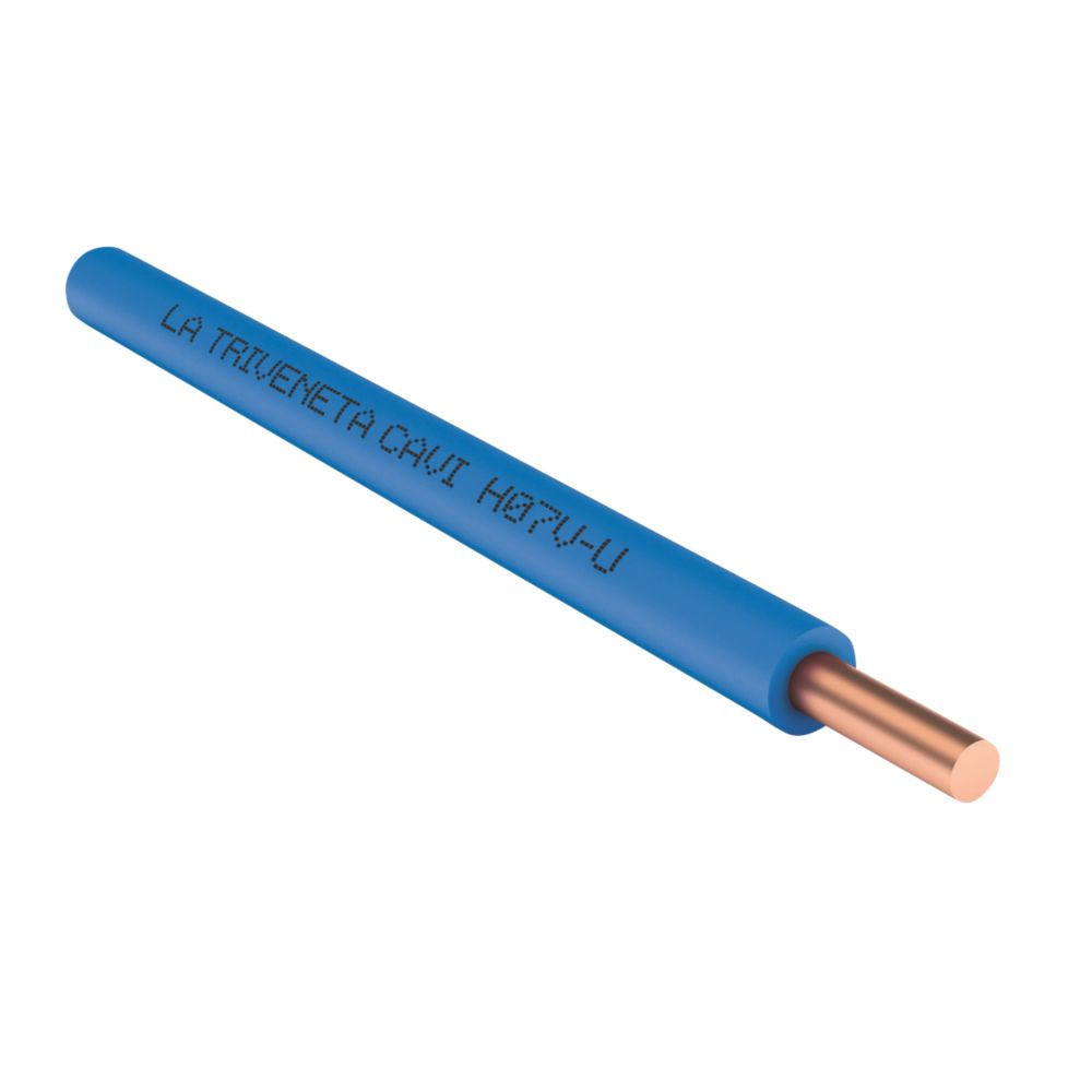 Fil électrique HO7V-U 1x2,5 mm² 100m Bleu