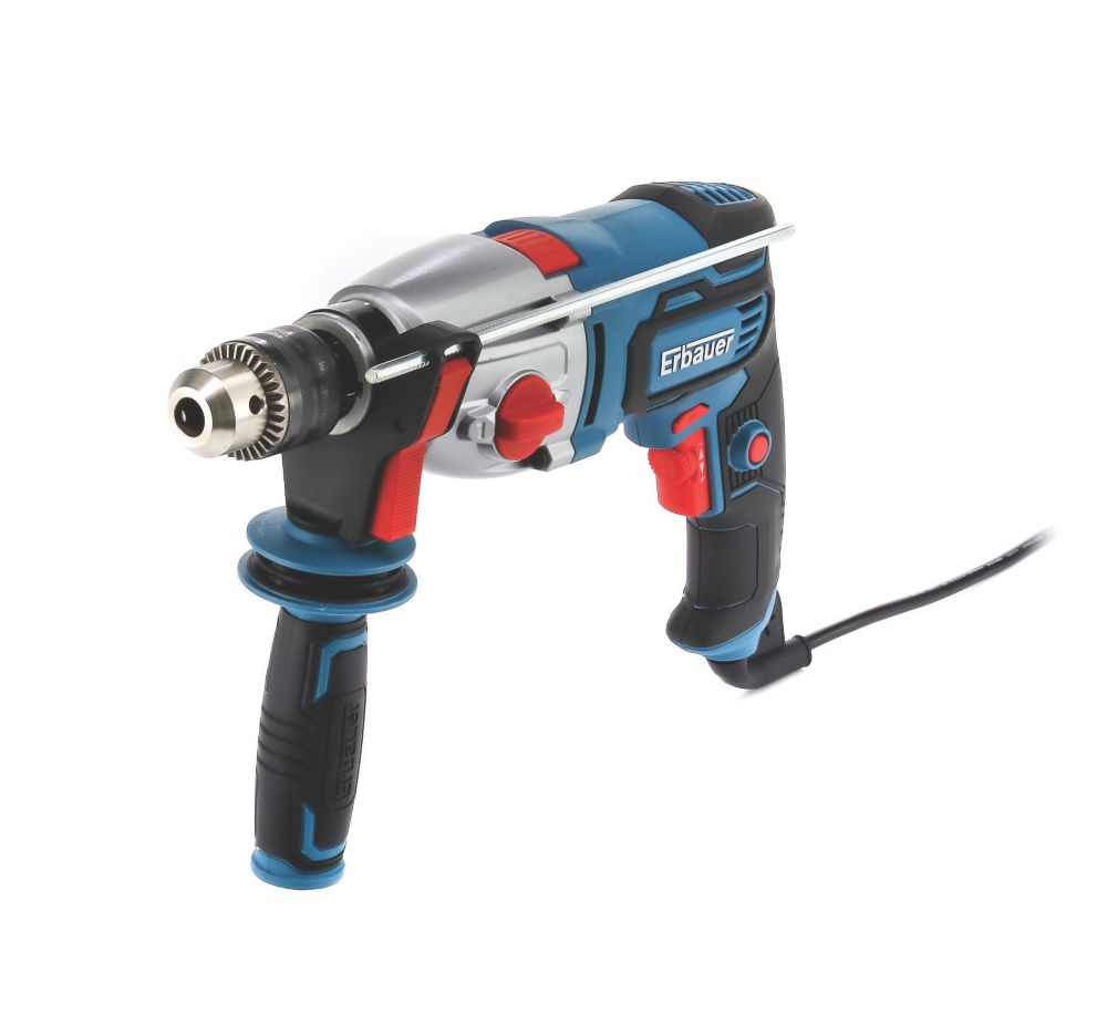 Perceuse à percussion filaire 220-240V Erbauer EHD800-2 800W