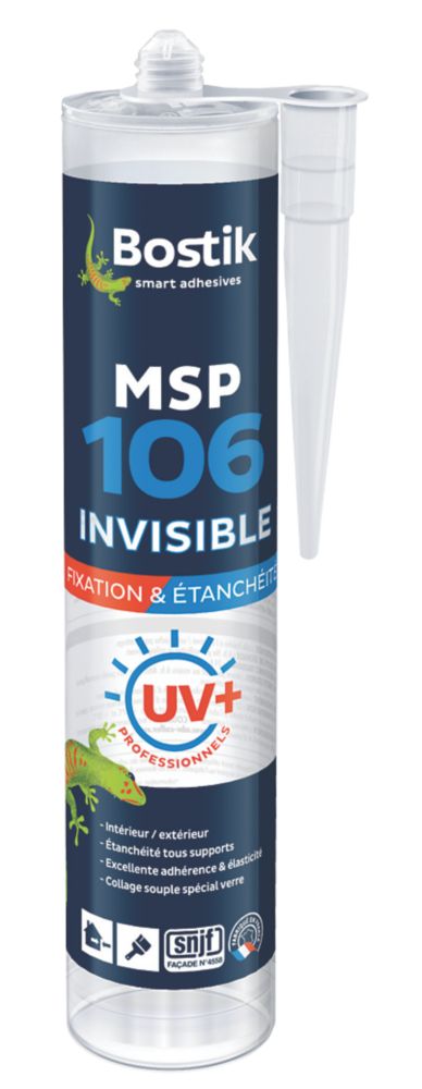 Mastic d'étanchéité et fixation MSP 106 transparent 290ml Bostik