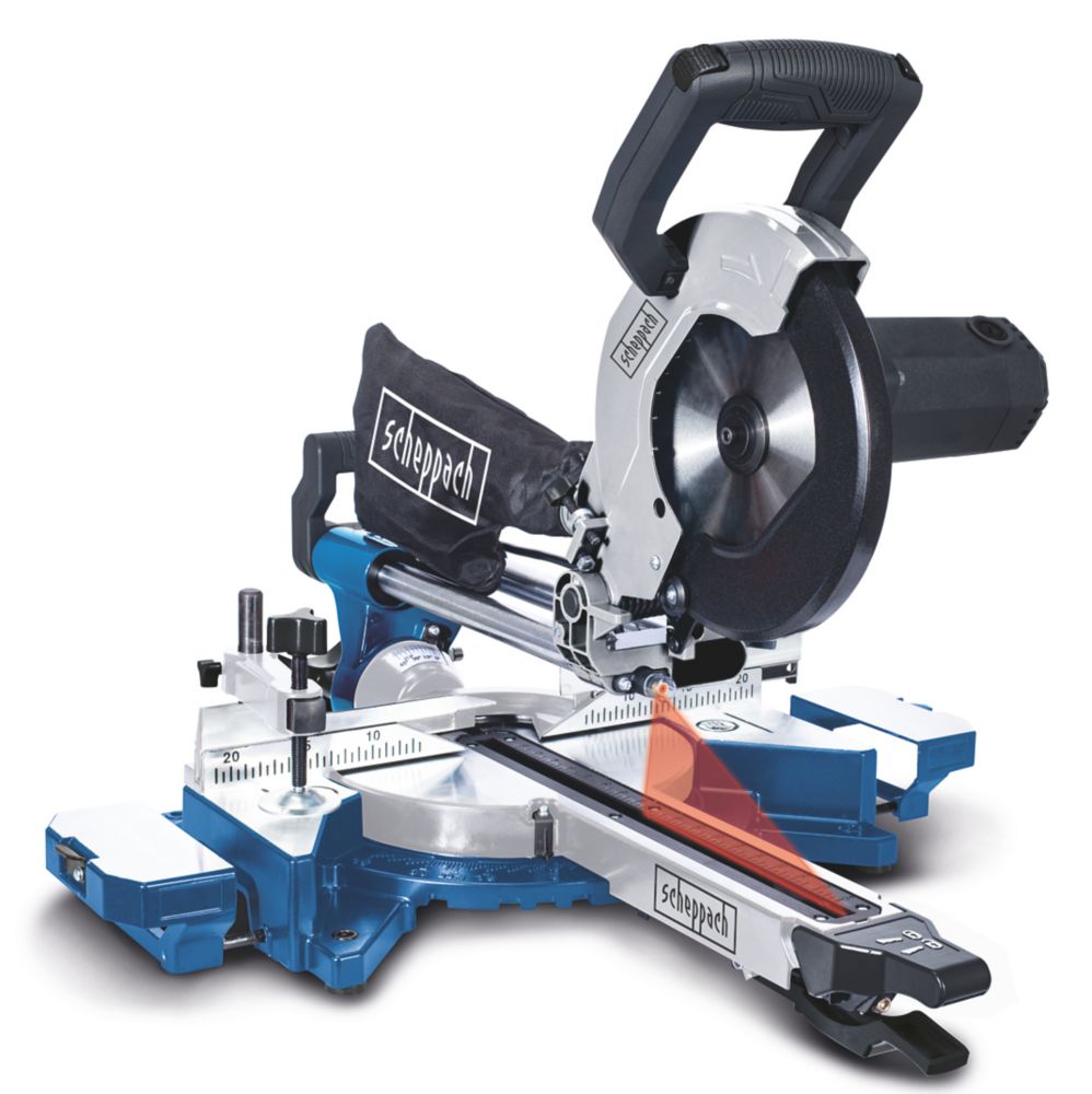 Scie à onglet radiale universelle coulissante filaire 216mm 230V Scheppach HM90MP 1700W