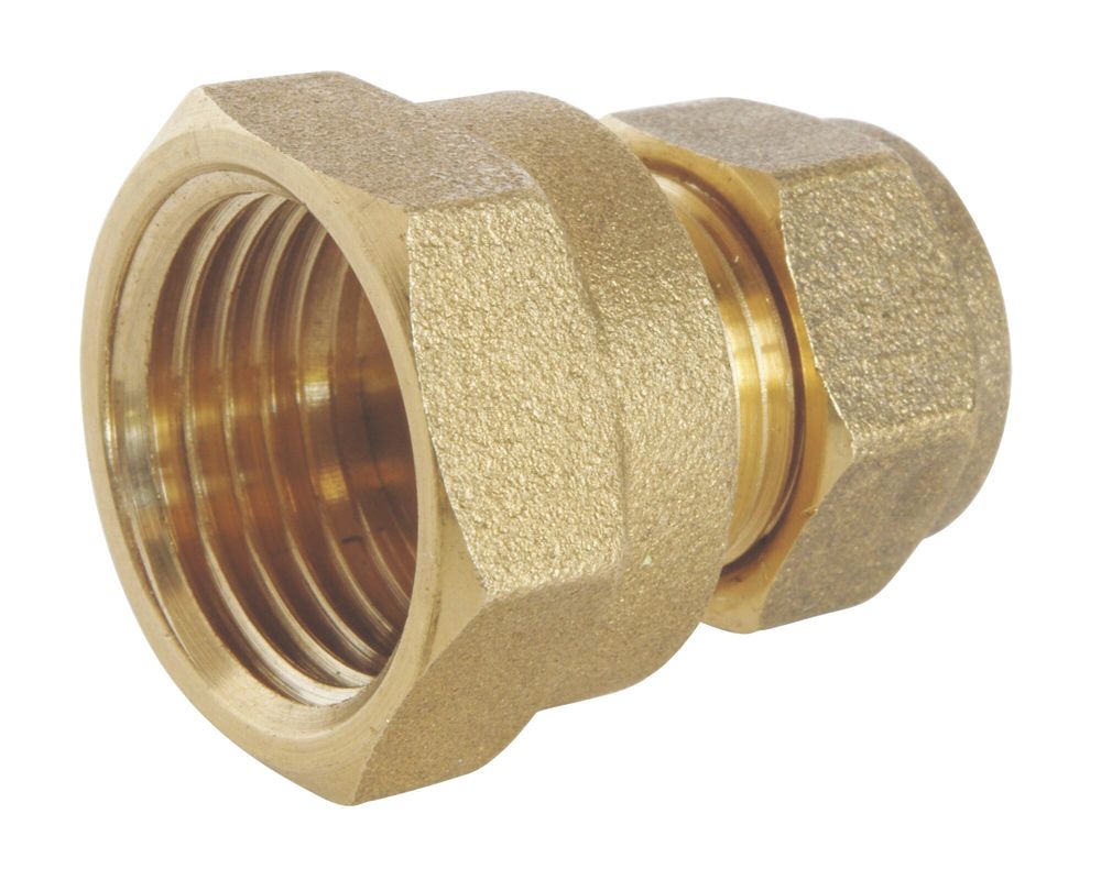 Raccord femelle bicône en laiton pour tube cuivre 12mm x 3/8" Somatherm