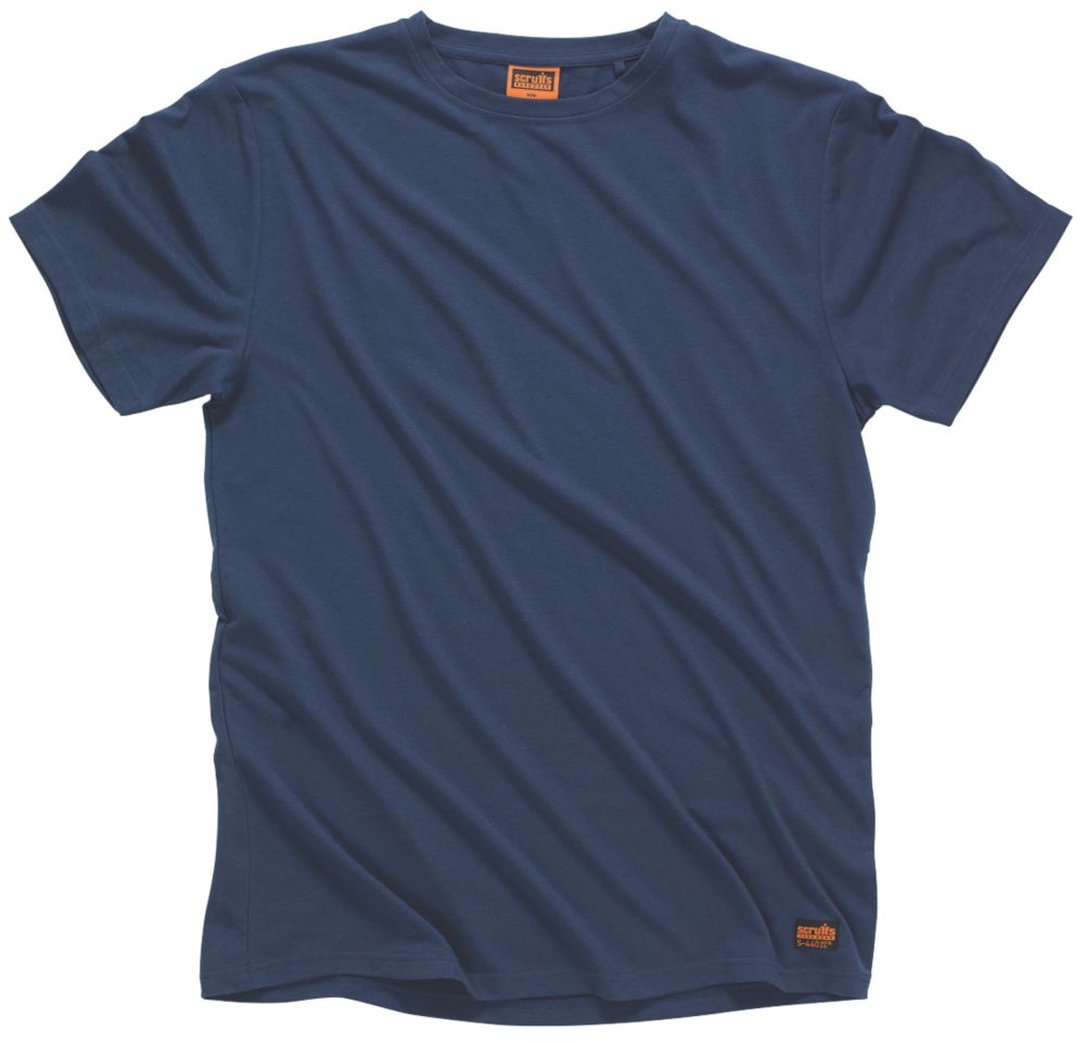 Tee shirt à manches courtes Scruffs Worker bleu marine taille M