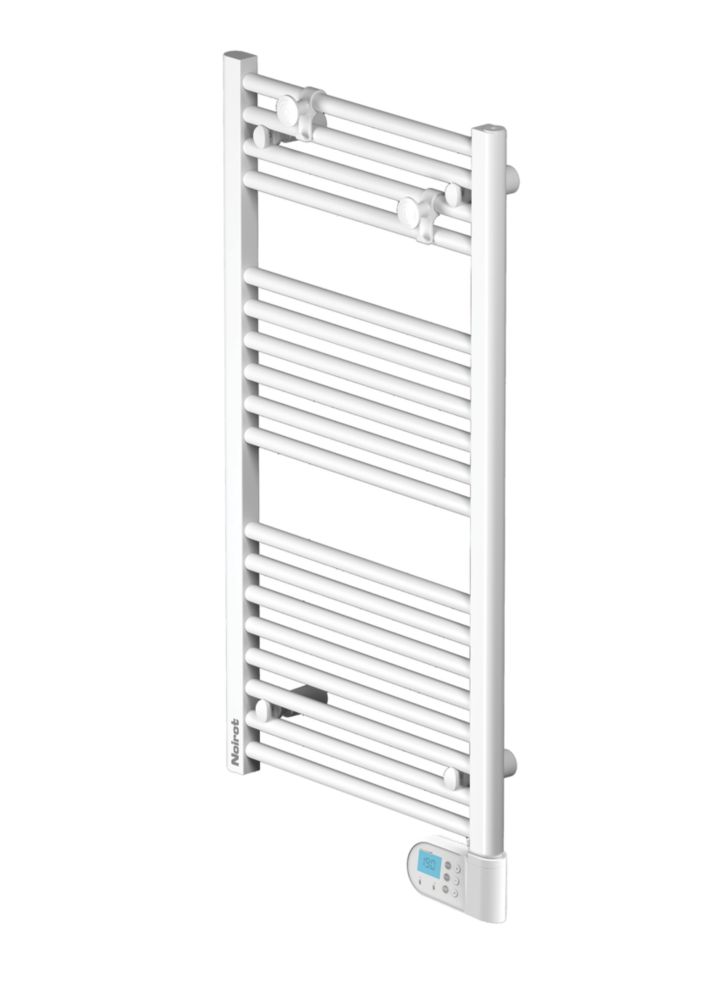 Sèche-serviettes électrique incurvé blanc Noirot 1 022mm x 560mm