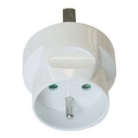 Adaptateur mâle 20A/femelle 16A blanc