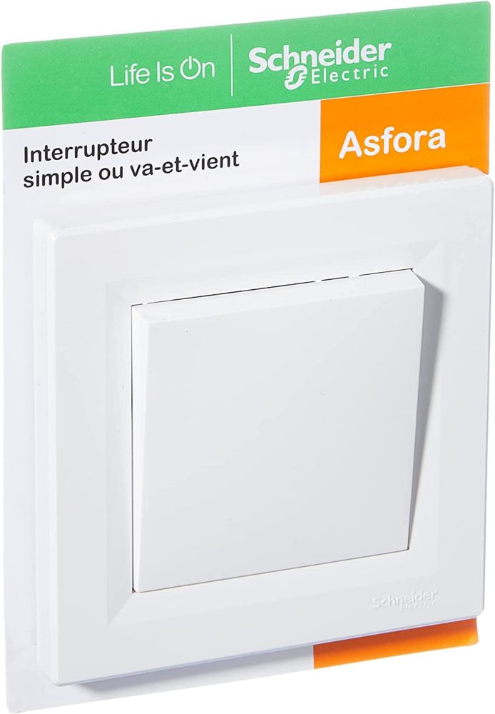 Va-et-vient 1 poste Asfora Blanc Schneider