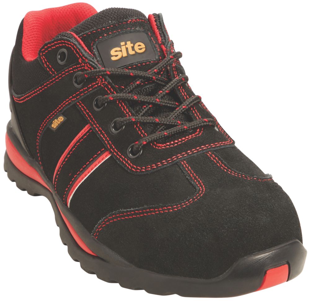 Baskets de sécurité S1 P Site Coltan noir / rouge pointure 41