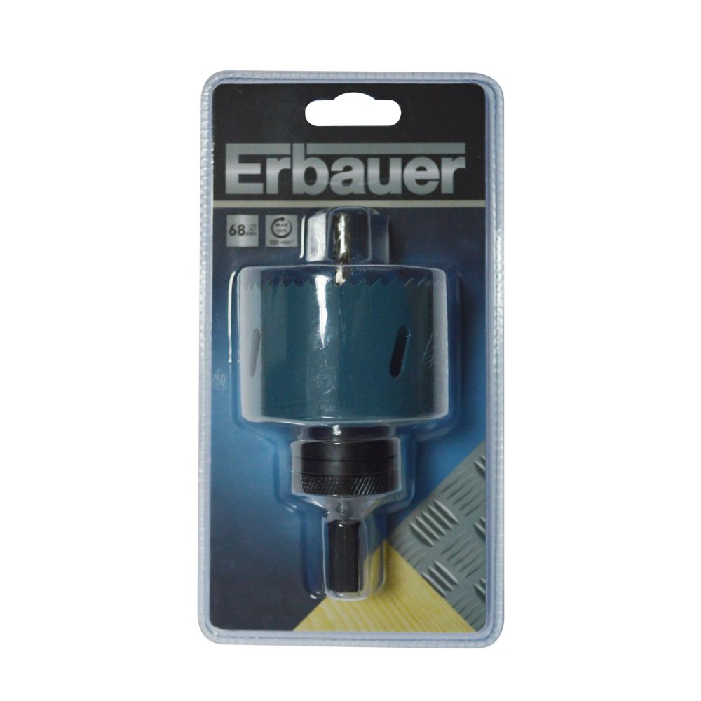 Scie cloche et foret multi-matériaux 68 mm Erbauer