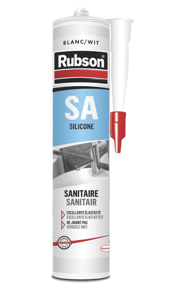 Rubson mastic silicone sanitaire SA blanc cartouche 300ml