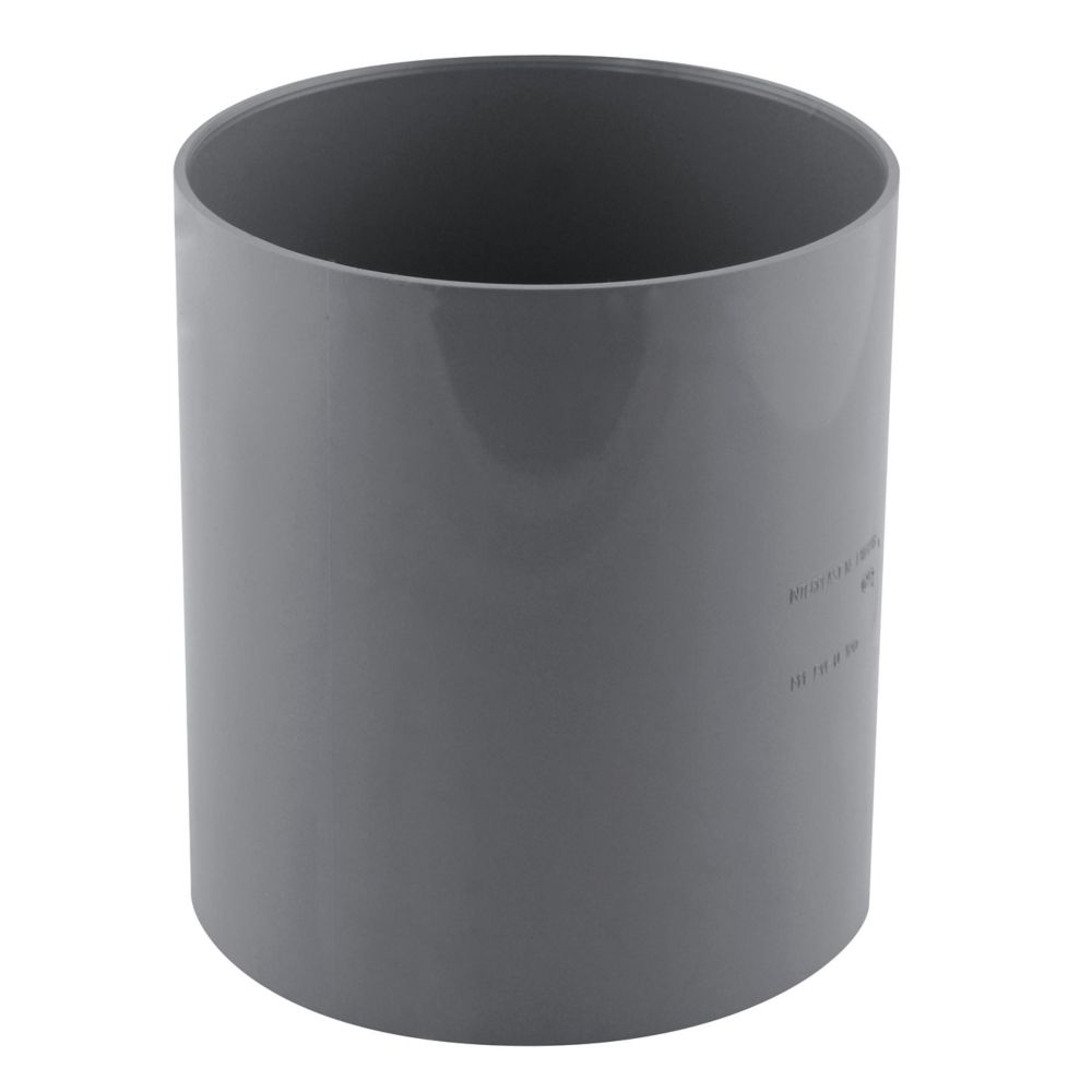 Manchon PVC femelle 100mm à coller gris Fitt