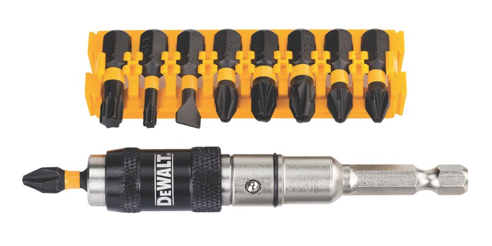 Jeu de 11 embouts de visseuse à choc assortis avec porte-embout pivotant DeWalt