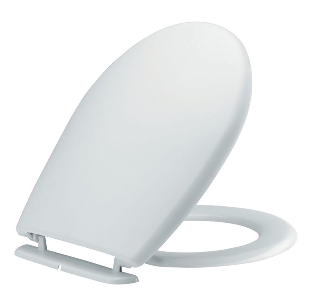 Abattant de WC à fermeture standard en thermoplastique blanc Siamp Monte Carlo