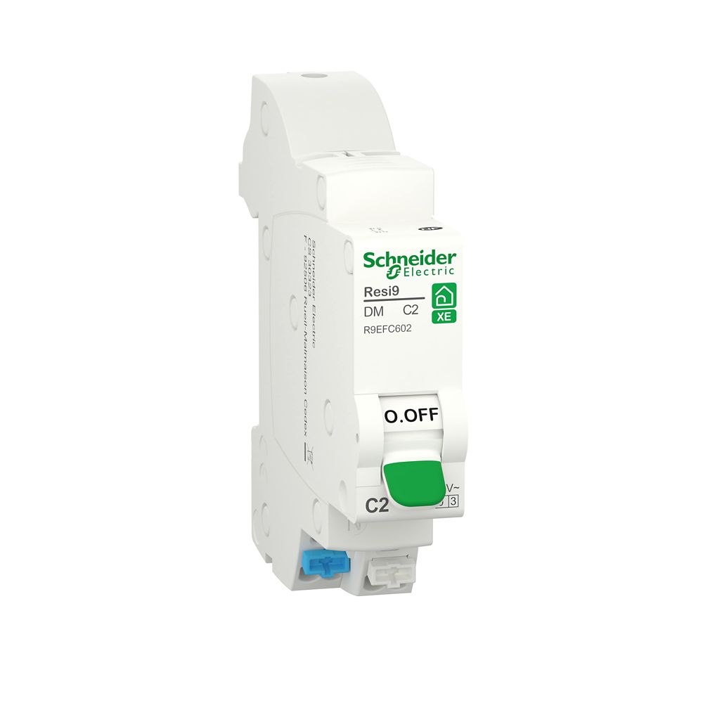 Disjoncteur 2A type C Auto 3kA 1P+N embrochable Resi9 XE Schneider
