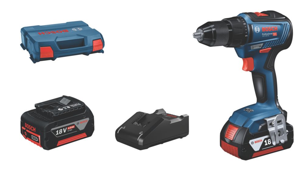 Perceuse visseuse sans fil brushless Bosch GSR 18V-55 18V 2x4,0Ah Li-ion Coolpack