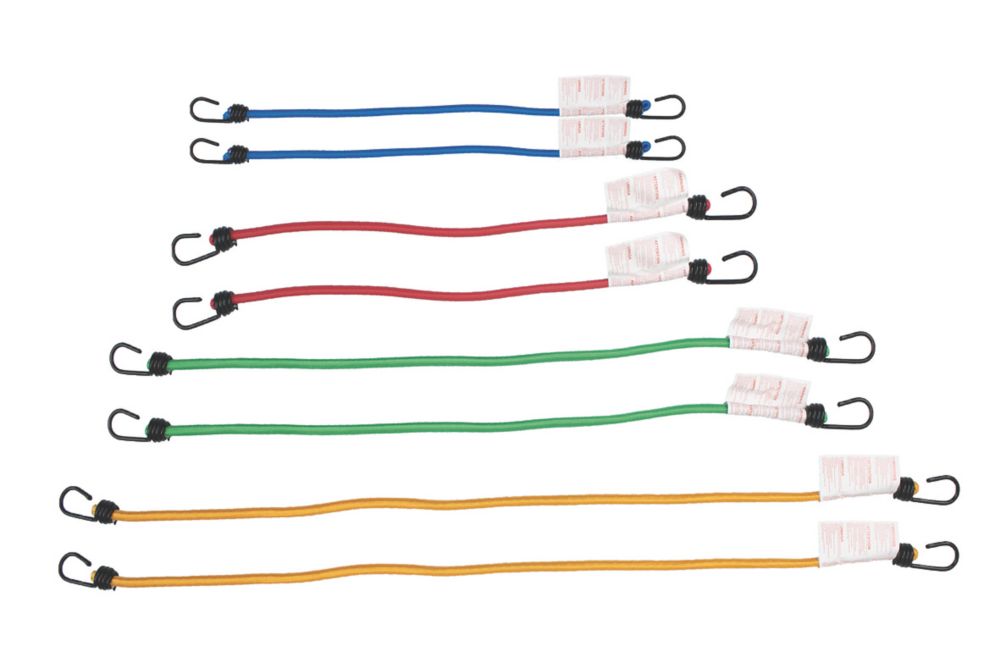 Ensemble de tendeurs assortis Smith & Locke 600-1 200mm x 10mm 8 pièces