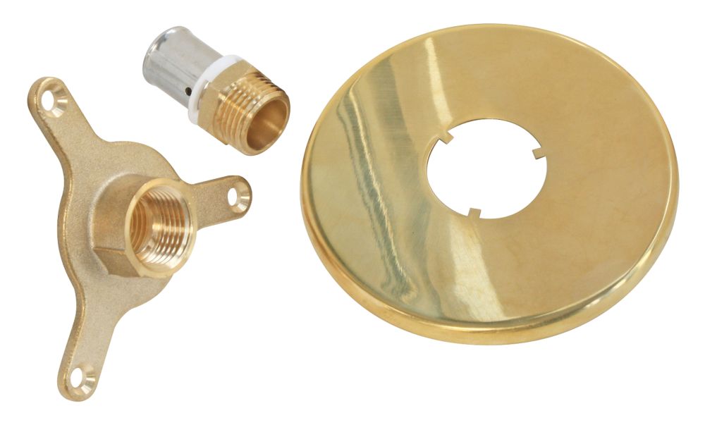 Applique d'arrosage brute avec raccord PER à sertir 16mm x 1/2" Fixoconnect