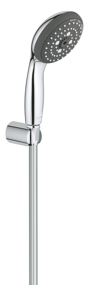 Ensemble de douche 3 jet Grohe Vitalio Start 100 avec support mural chrome 100 x 153mm