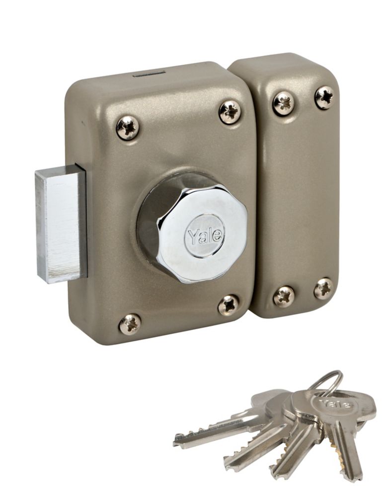 Verrou YALE YV25 à bouton et cylindre diamètre 23mm, longueur 30mm