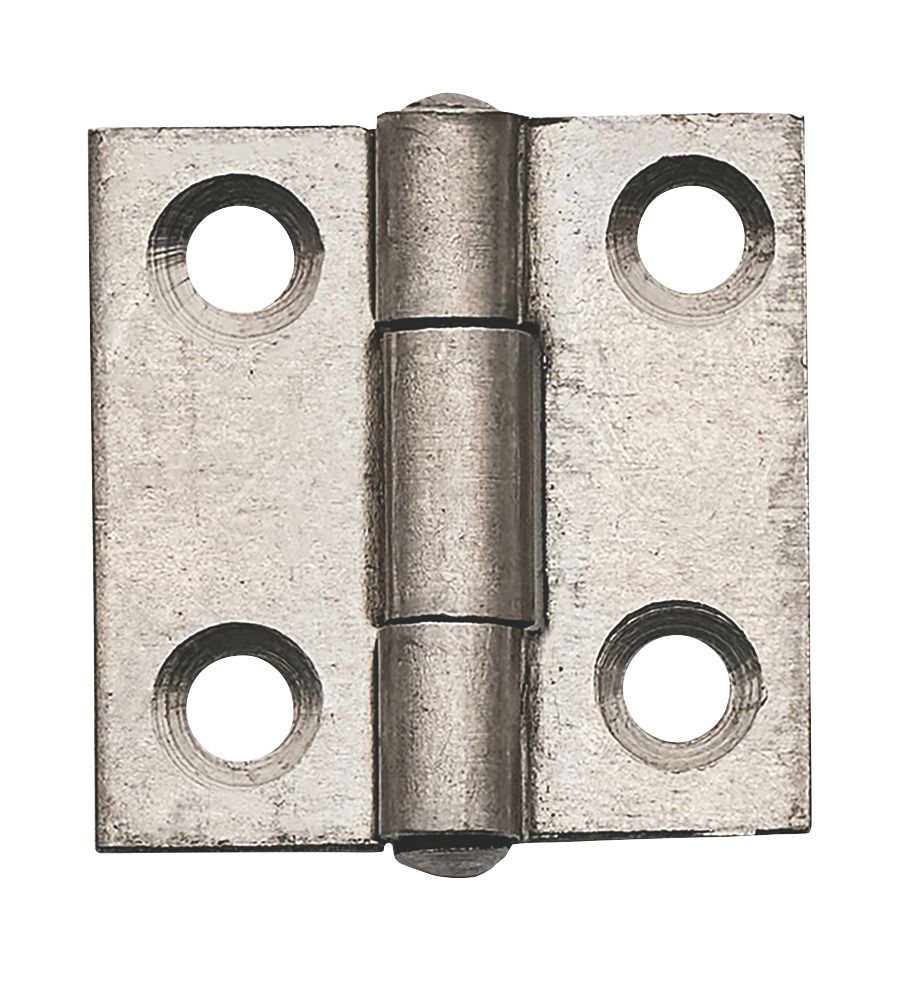 Lot de 2 charnières d'extrémité à axe fixe de couleur naturelle 25 x 24,5mm