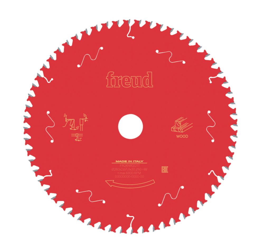 Lame de scie circulaire 260 x 30mm 60 dents Freud