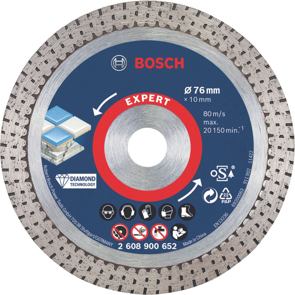 Disque diamant multi-matériaux Expert 76mm x 10mm Bosch