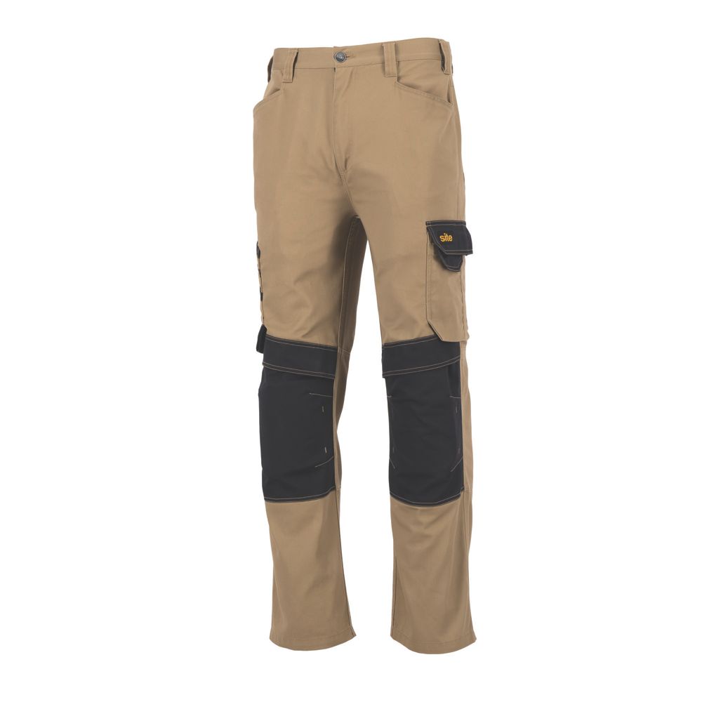 Pantalon de travail Site Coppell havane/noir taille 44, longueur de jambe 81cm