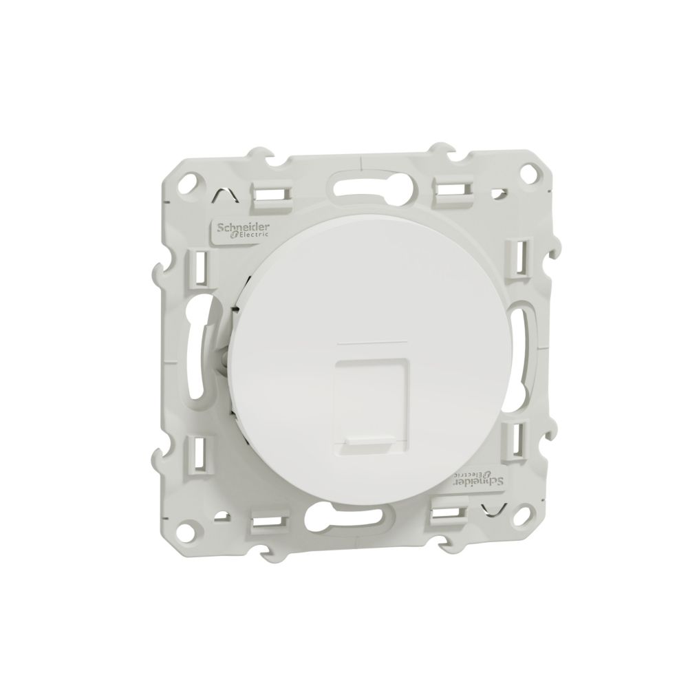 Prise RJ45 CAT5 UTP 1 poste Odace Blanc Schneider