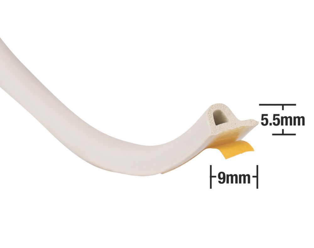 Joint P en caoutchouc EPDM Stormguard blanc 20m