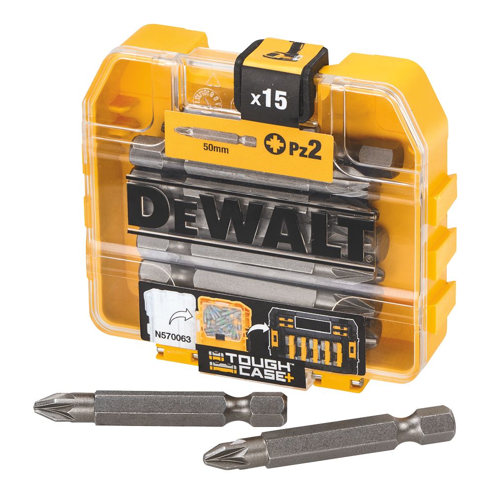 Coffret de 15 embouts de visseuse PZ2 50mm DeWalt