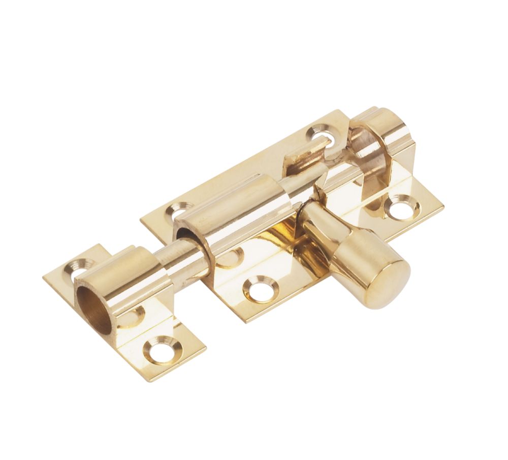 Targette droite en laiton poli 38mm