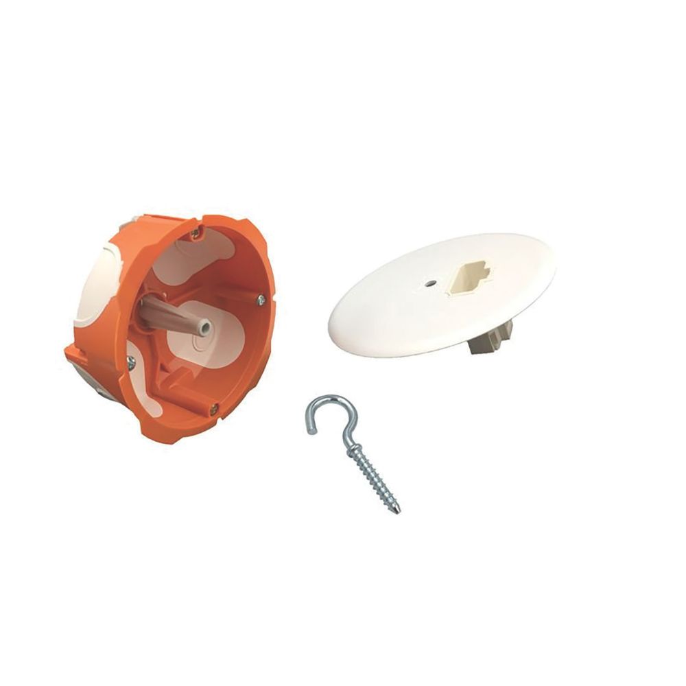 Boîte étanche multimatériaux orange revêtement sec 1 module Capri et point central DCL 40mm