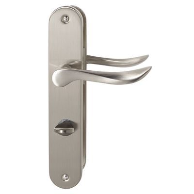 Paire de poignées de porte à levier pour WC Renge, chrome mat