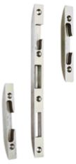 Jeu de gâches pour Serrure Vachette 20500 têtiere 18mm 16x10.5mm, bouts bateau, droite