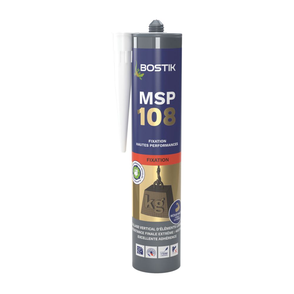 Mastic de fixation MSP 108 blanc 290ml Bostik