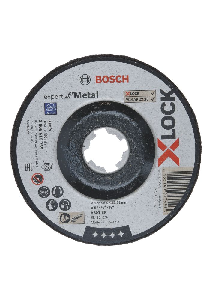Disque à meuler pour métal 125 mm x 6 x 22,23 mm Expert Bosch