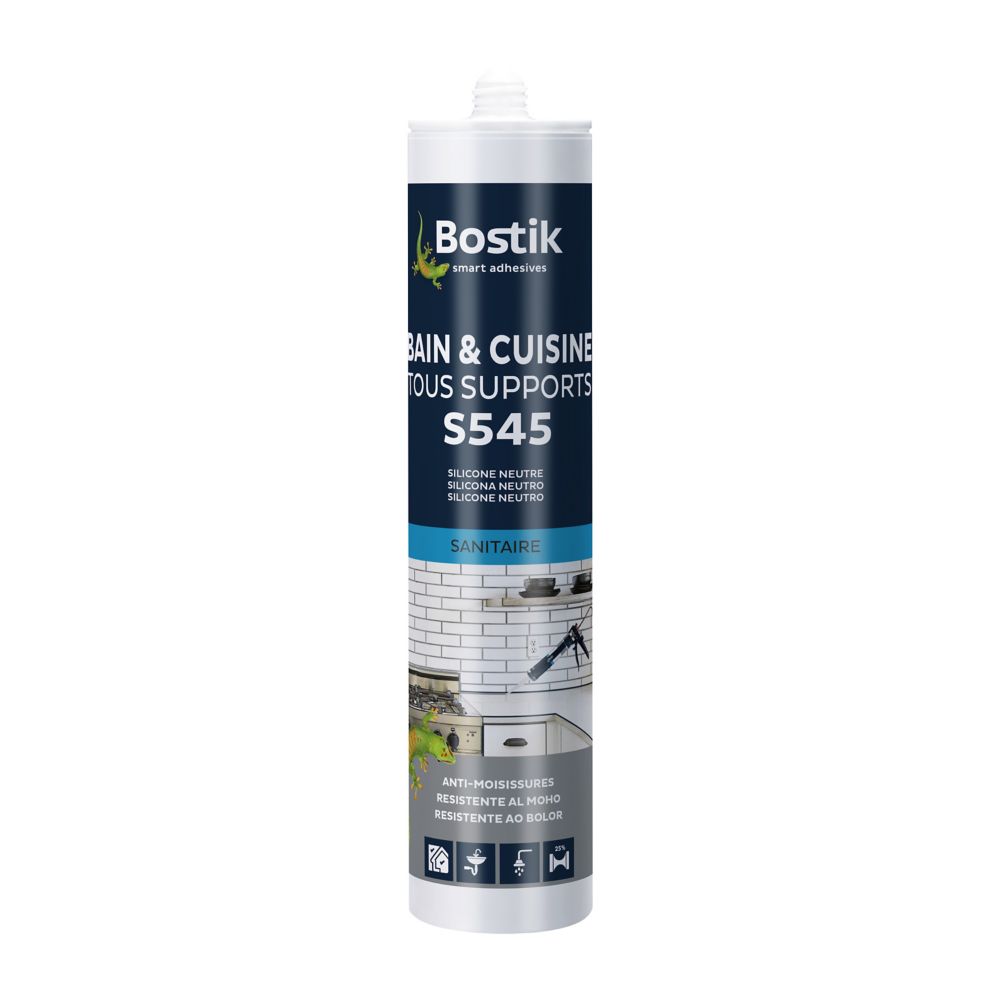 Mastic d'étanchéité sanitaire S545 transparent 300ml Bostik