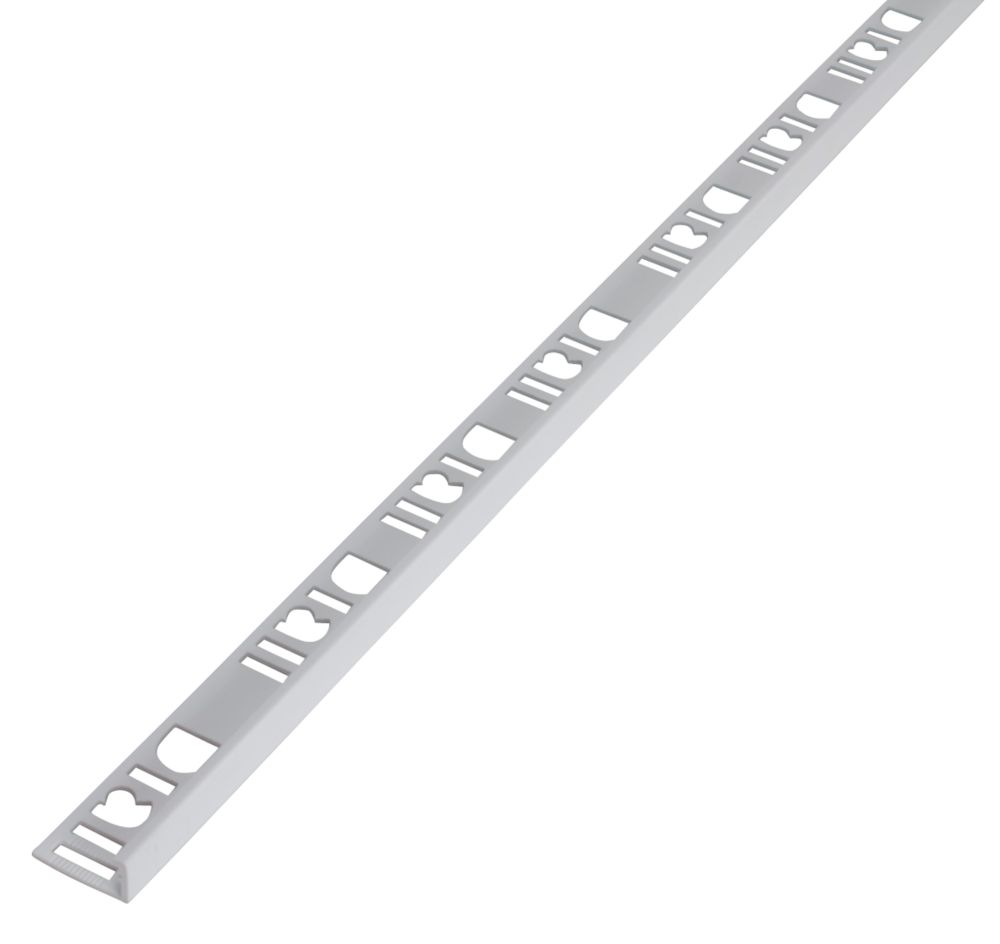 Profilé de carrelage droit en PVC blanc 8mm Diall, 2,5m