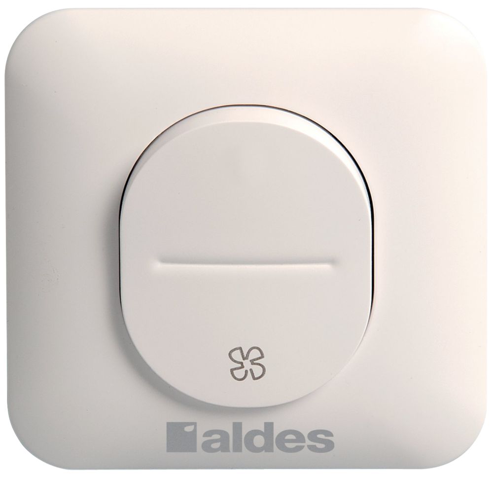 Interrupteur de commande module 0,2A Aldes blanc avec inserts blancs
