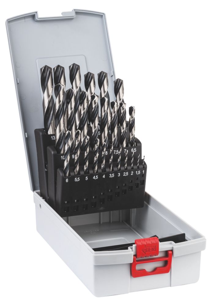 Coffret de 25 forets HSS à queue droite Twist PointTeQ Bosch